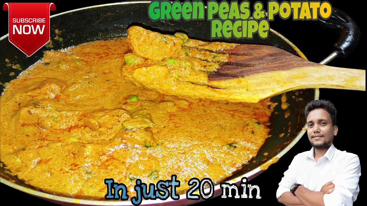 Aloo Matar Masala Curry Recipe | Matar Aloo Recipe | Potato & Peas Gravy Recipe