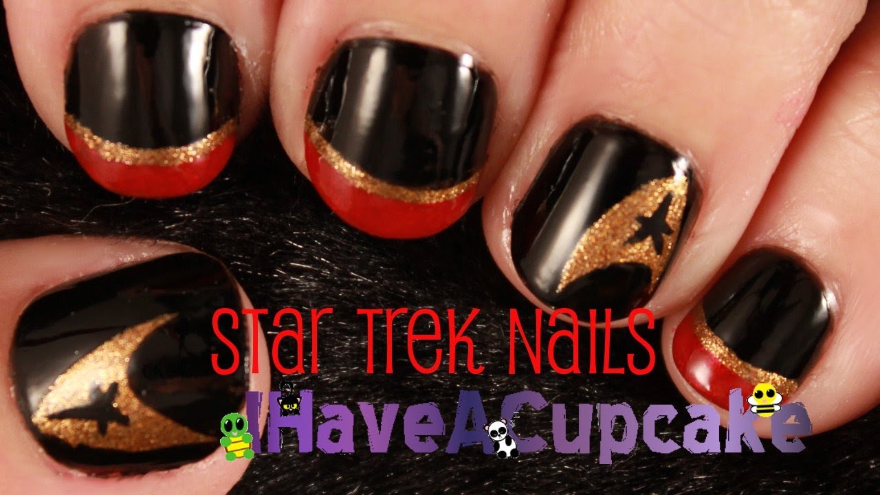 Simple Star Trek Nail Art