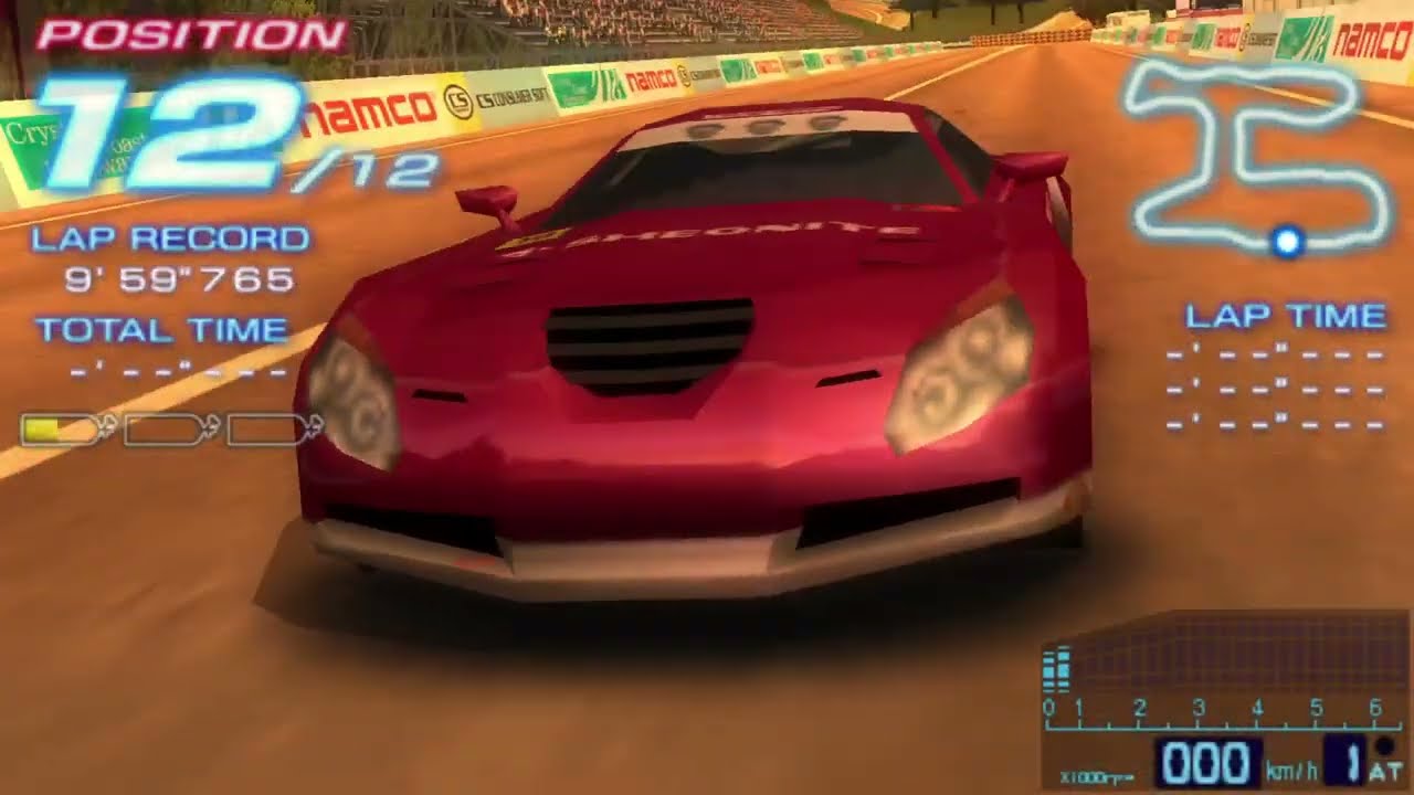 Ridge Racer 2_ Initiation Tour Race 2 Crimsonrock Pass + Replay