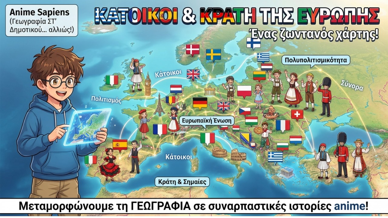 Οι κάτοικοι & τα κράτη της Ευρώπης: Ένας ζωντανός χάρτης!  (Γεωγραφία ΣΤ' Δημοτικού... αλλιώς!)