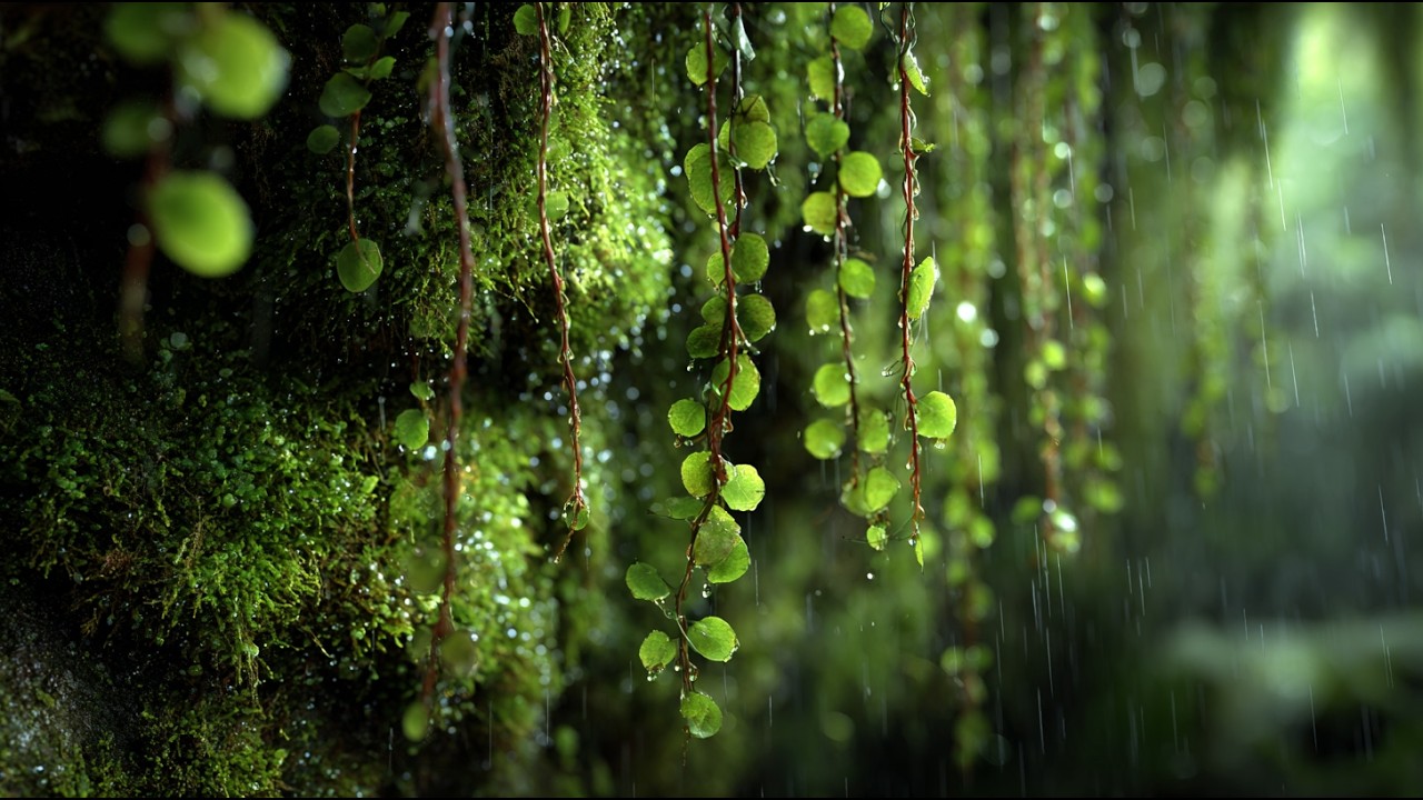 Gentle Forest Rain & Water Drops  | Relaxing Rain Sounds for Sleep, Study & Calm Mind
