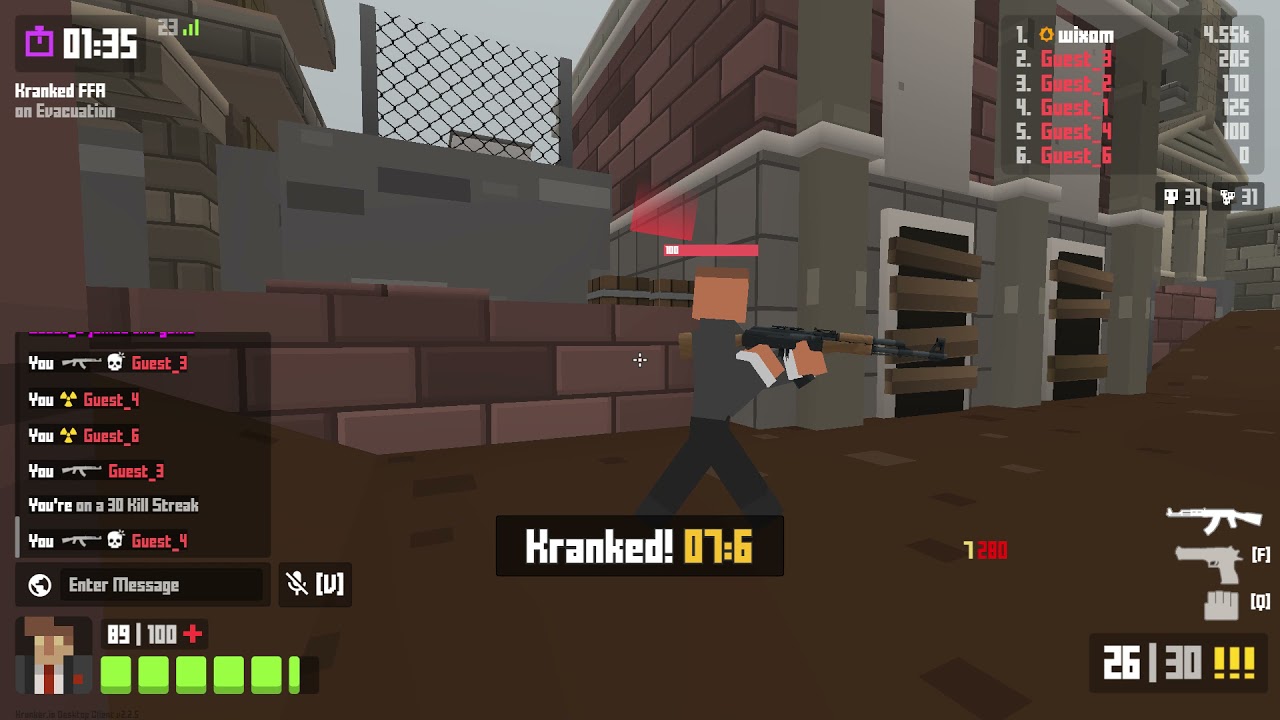 Krunker | 61-0 Double Nuke Gameplay (kranked mode)