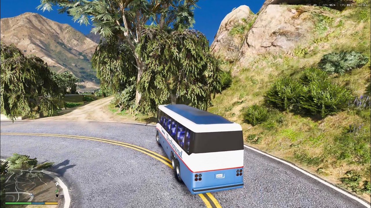 GTA5 Bus 🚌 Driving on Mountain ⛰️ 