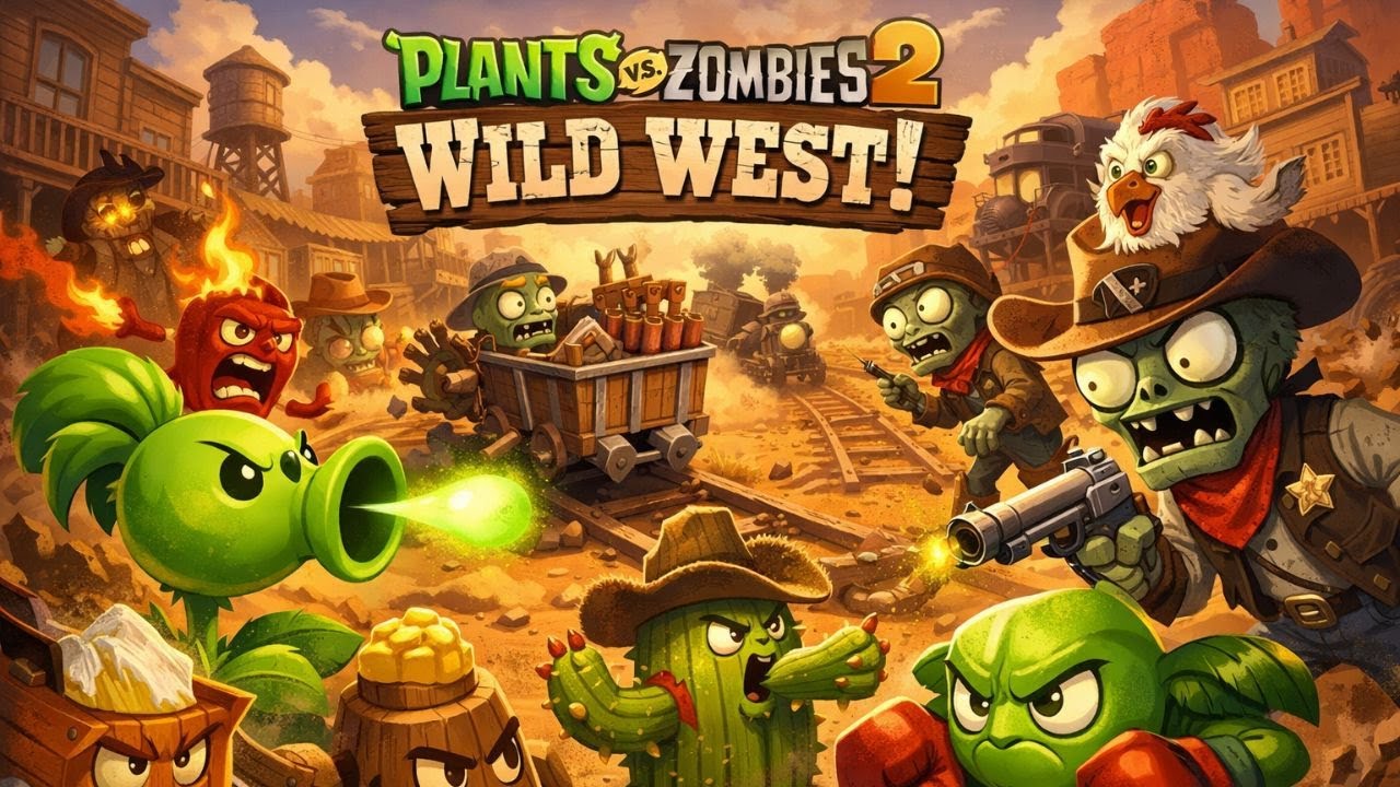 INI SIH HARD LEVEL! PLANTS VS ZOMBIES 2 WILD WEST HARI KE 8!