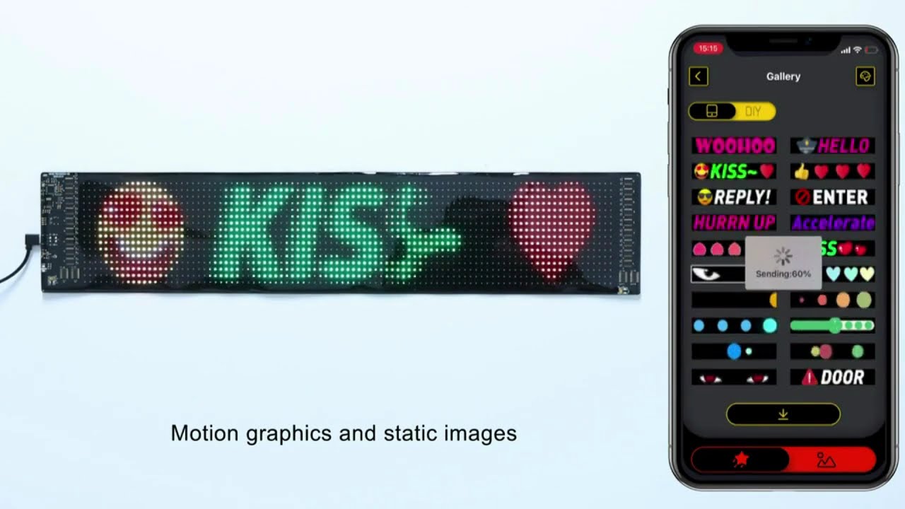 Pannello LED programmabile Bluetooth | Scritte e animazioni personalizzateled rgb smart,pannello led