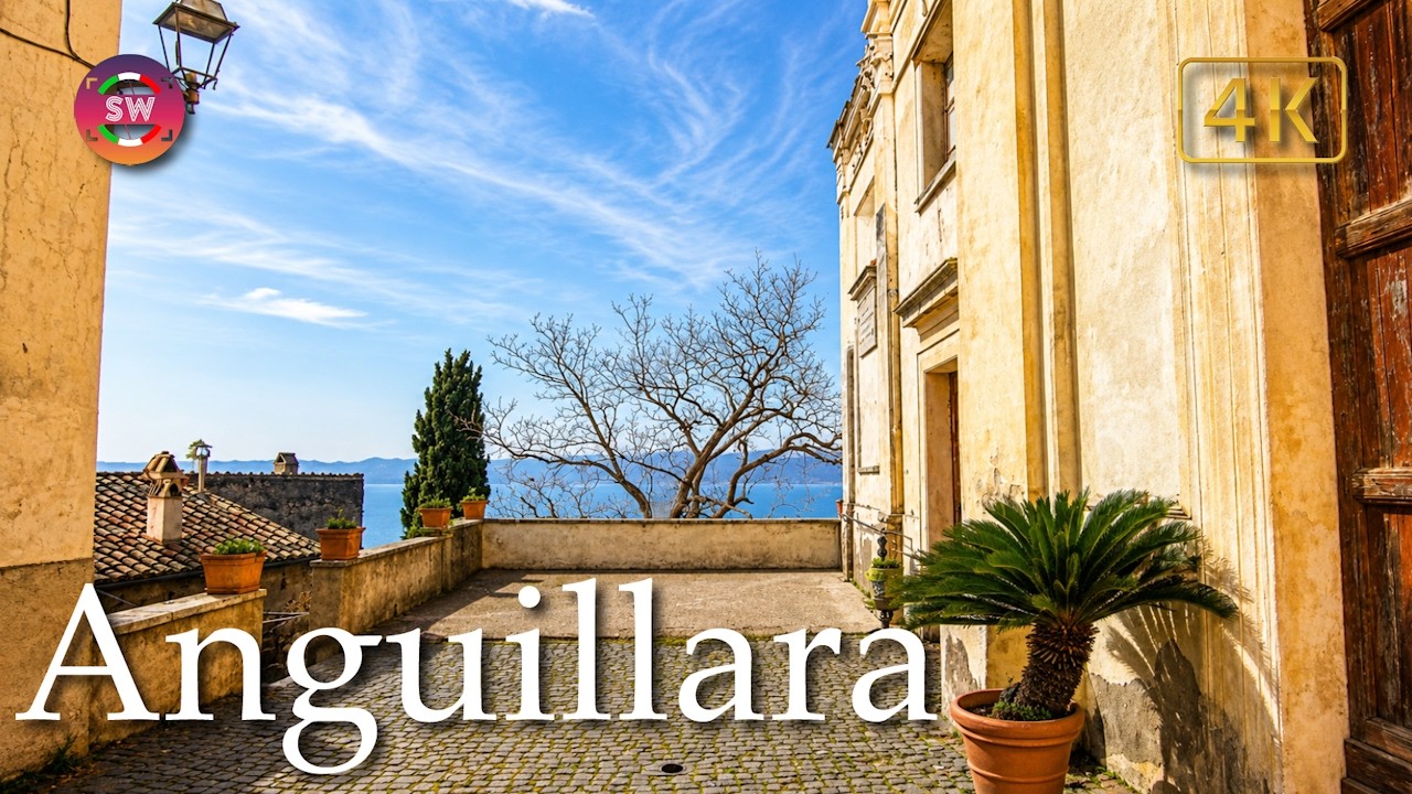 Anguillara Sabazia (Lazio), Italy【Walking Tour】History in Subtitles - 4K