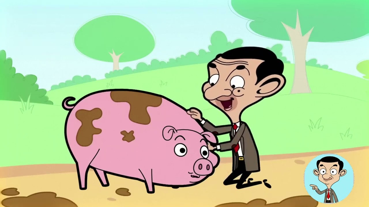 Mr Bean vs The Muddy Pig Attack! 🐖🤣 Funny Cartoon Videos  Family Comedy