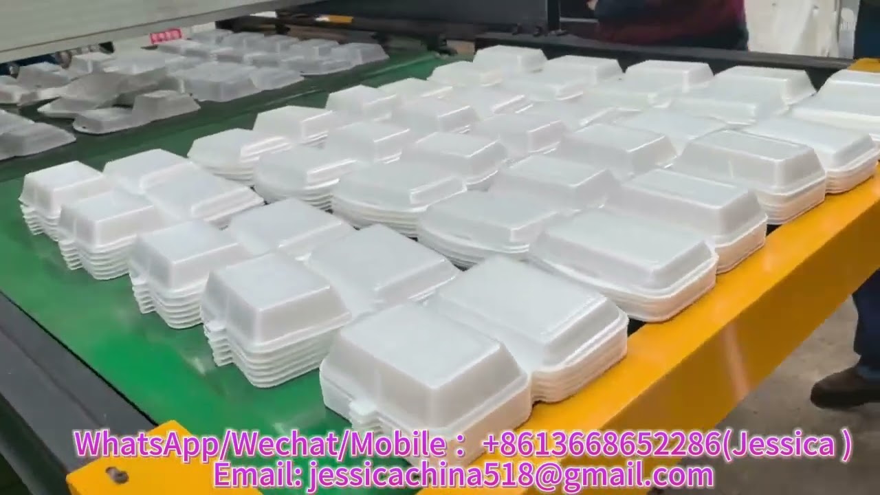 ps foam fast food box forming machine polystyrene lunch box making machine automatic disposable