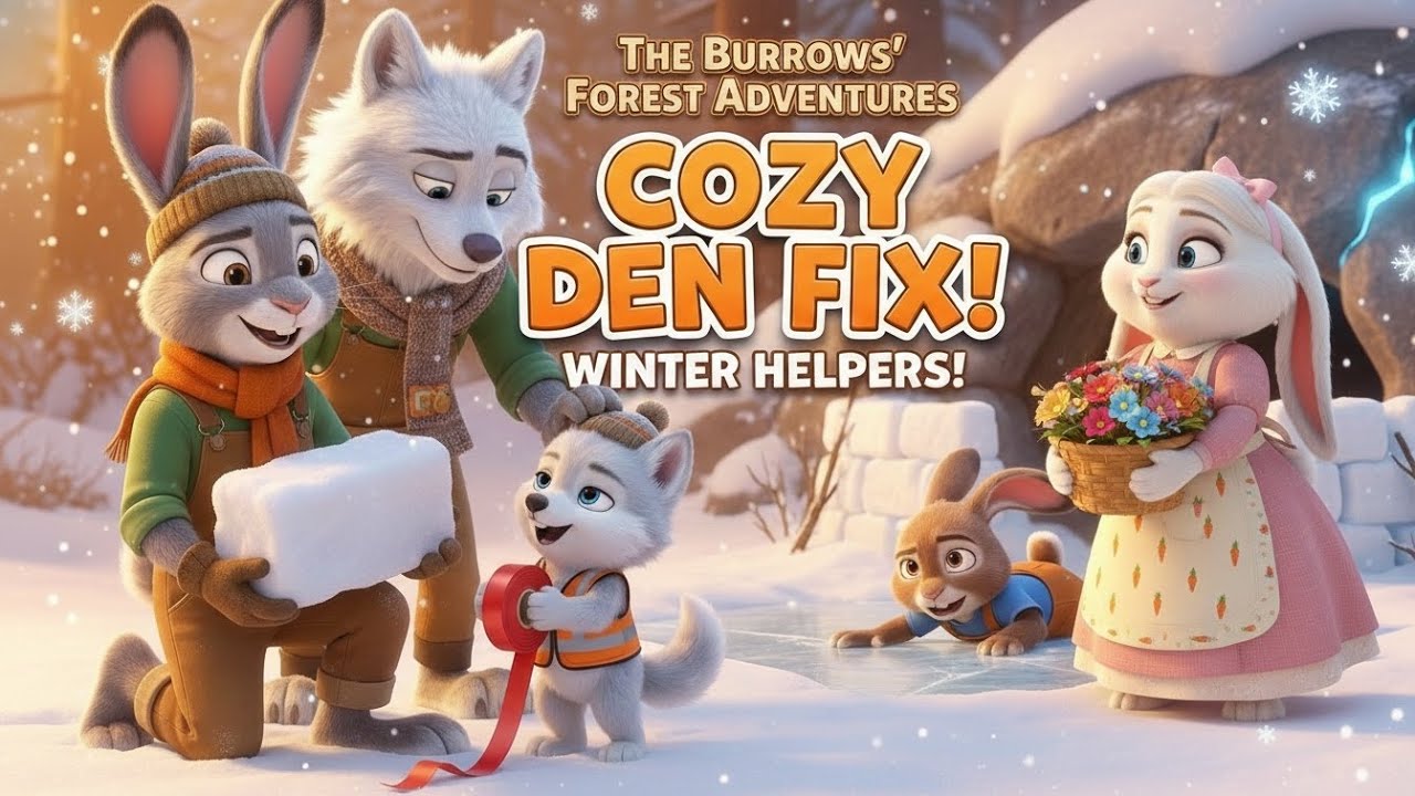The Buck’s Forest Adventures - Blizzard Fix-Up Day! Cozy Den Repair + Safe Root Harvest 🏠❄️🥕🐺
