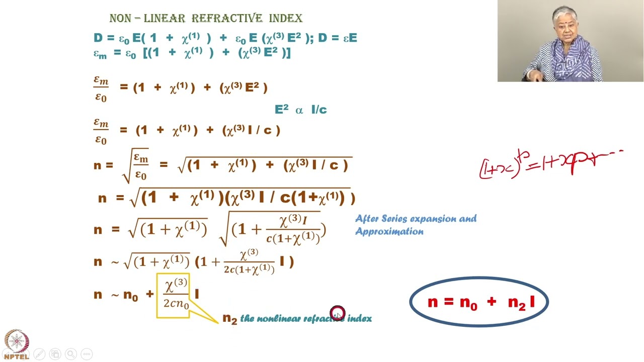 Week 04: Lecture 17: Self - focusing and Self - phase - modulation