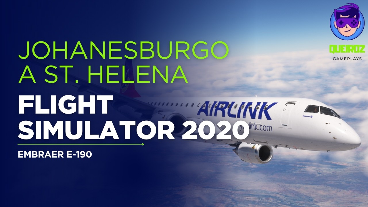 VOO ÚNICO PARA UMA ILHA ISOLADA 🌊✈️ | JOANESBURGO 🇿🇦 ➡️ ST. HELENA 🇸🇭 | E-190 Airlink | MSFS