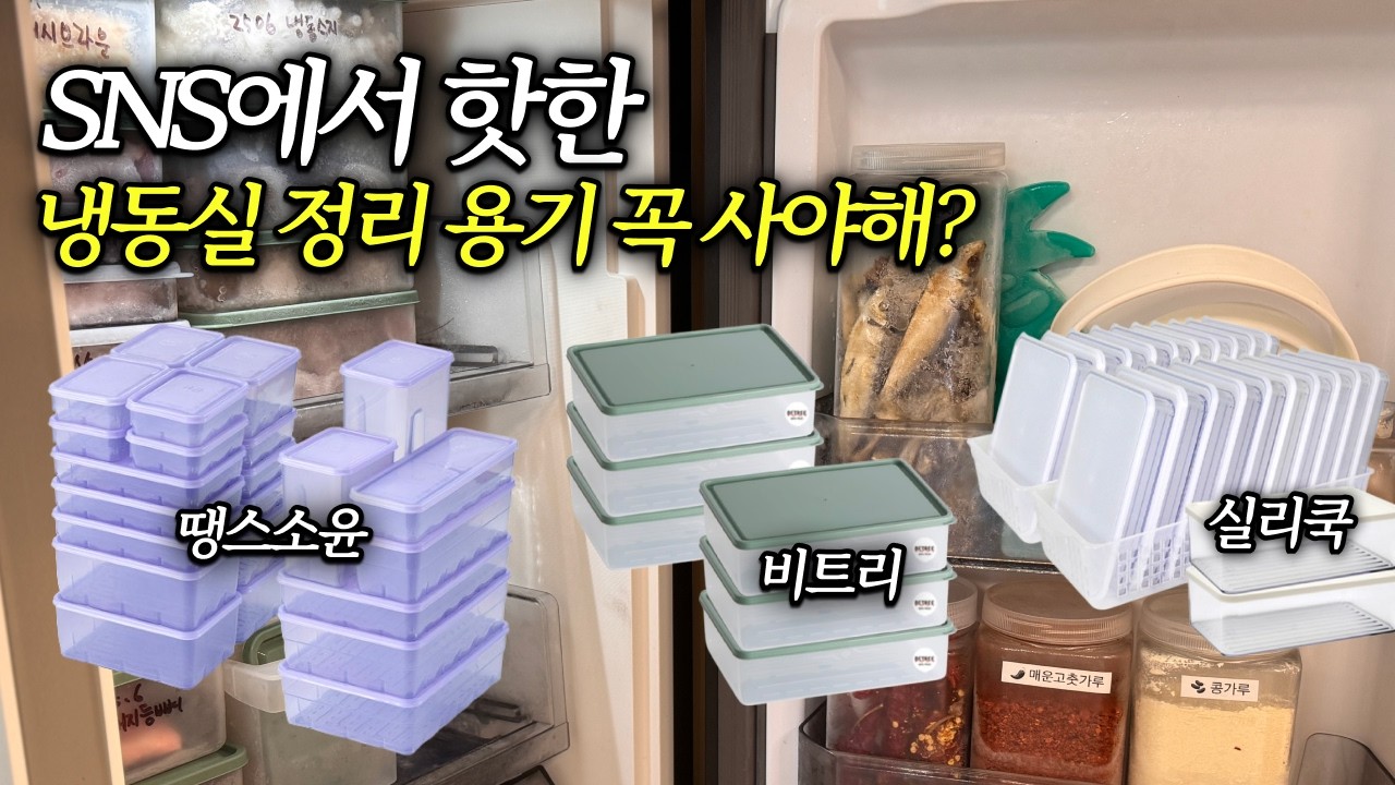 문의 정말 많았던..100%내돈내산 냉동실 소분,보관용기 솔직 비교/ 땡스소윤vs실리쿡vs비트리 , 살림이 쉬워지는 현실적인 냉동실 정리법
