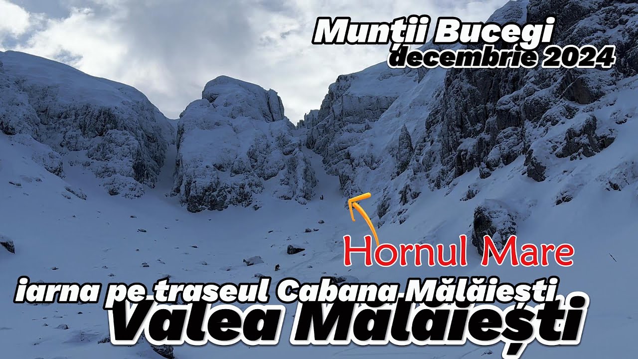 Peisaje de poveste, traseu Cabana Mălăiești - Hornul mare, Muntii Bucegi, Romania, 29 decembrie 2024