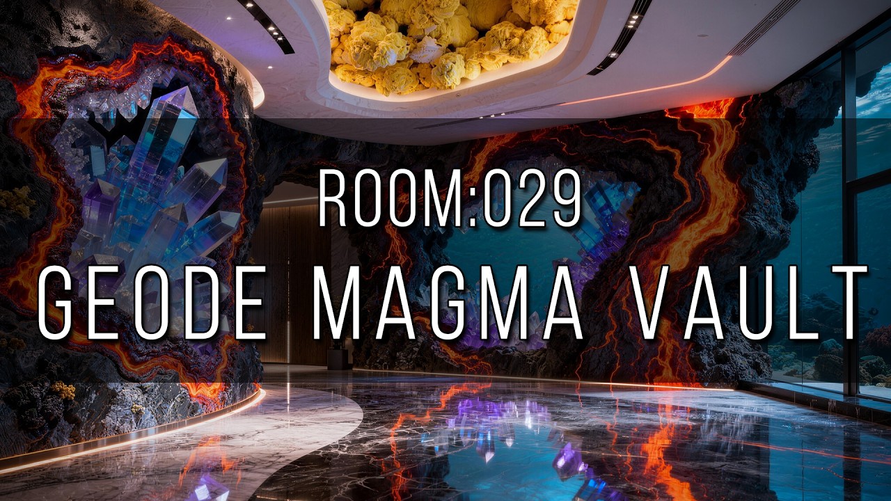 ROOM 029: Geode Magma Vault | Спокойная работа & Городской приют [4K UHD]