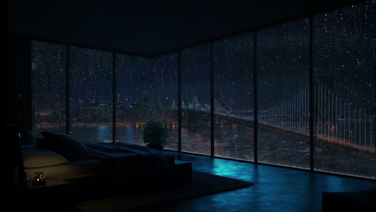 Snowy City Study Room 🌨️ NYC Apartment View for Focus & Productivity (3 Hours)