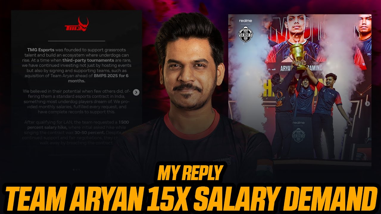 Team Aryan Demands 1500% Salary Hike From TMG Esports- iFlicks Reply