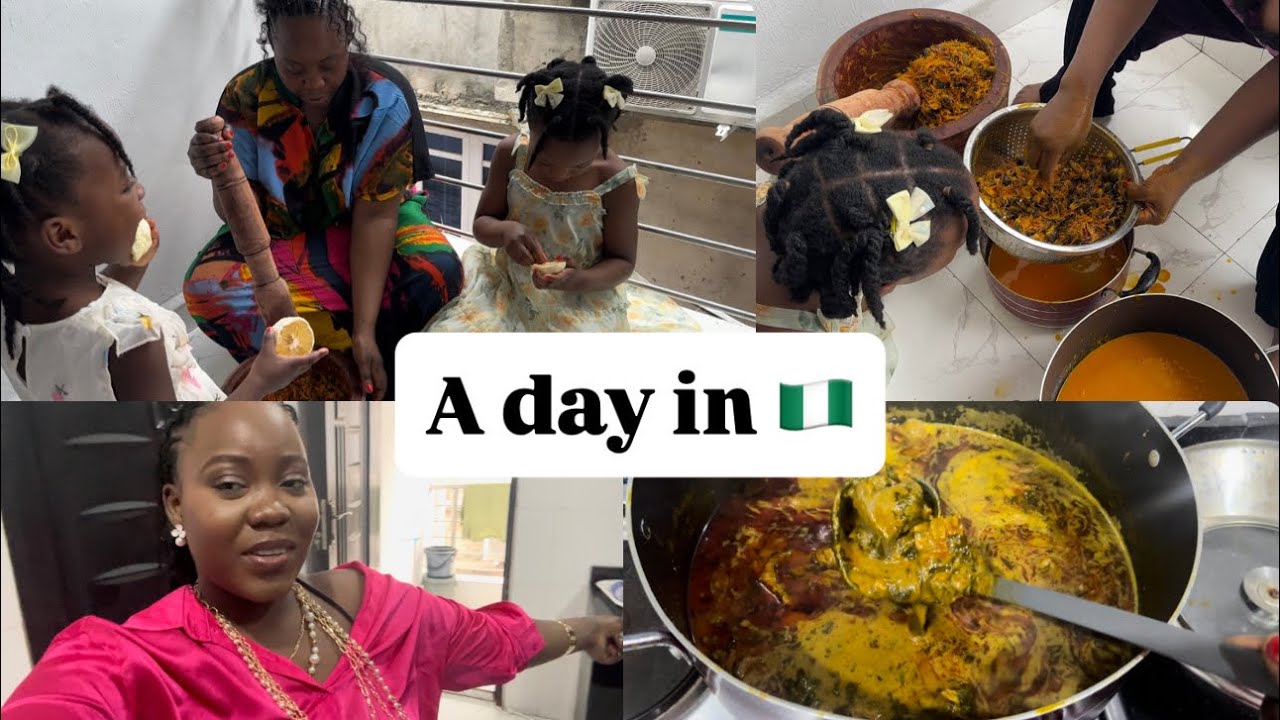 A DAY IN 🇳🇬| LEARNING TO SPEAK IGBO WITH MY OGOM, COOKING BANGA SOUP