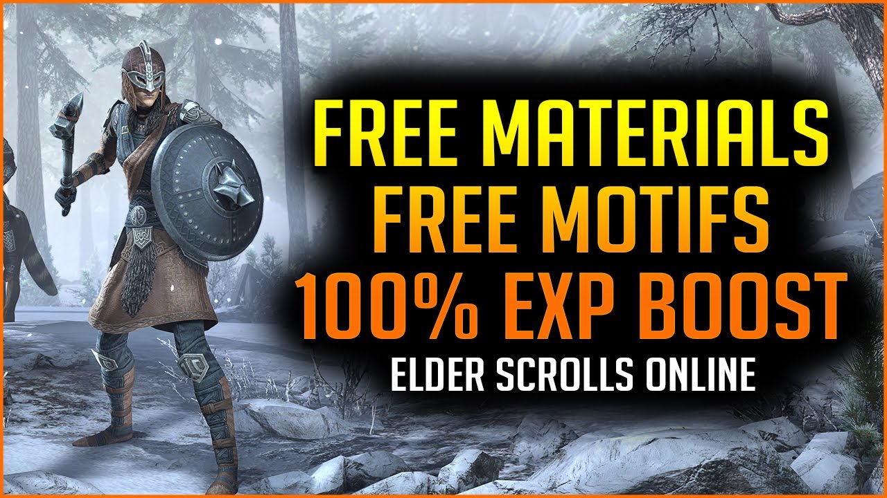 ESO Anniversary Event - Free Gold Mats, Free Motifs, 100% EXP Boost and more!