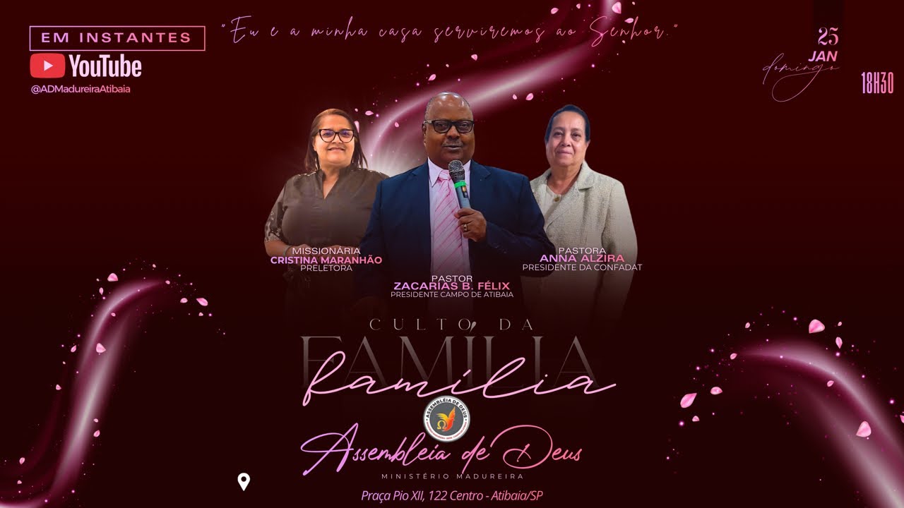 Culto da Família Especial | Missionária Cristina Maranhão | AD Madureira Atibaia