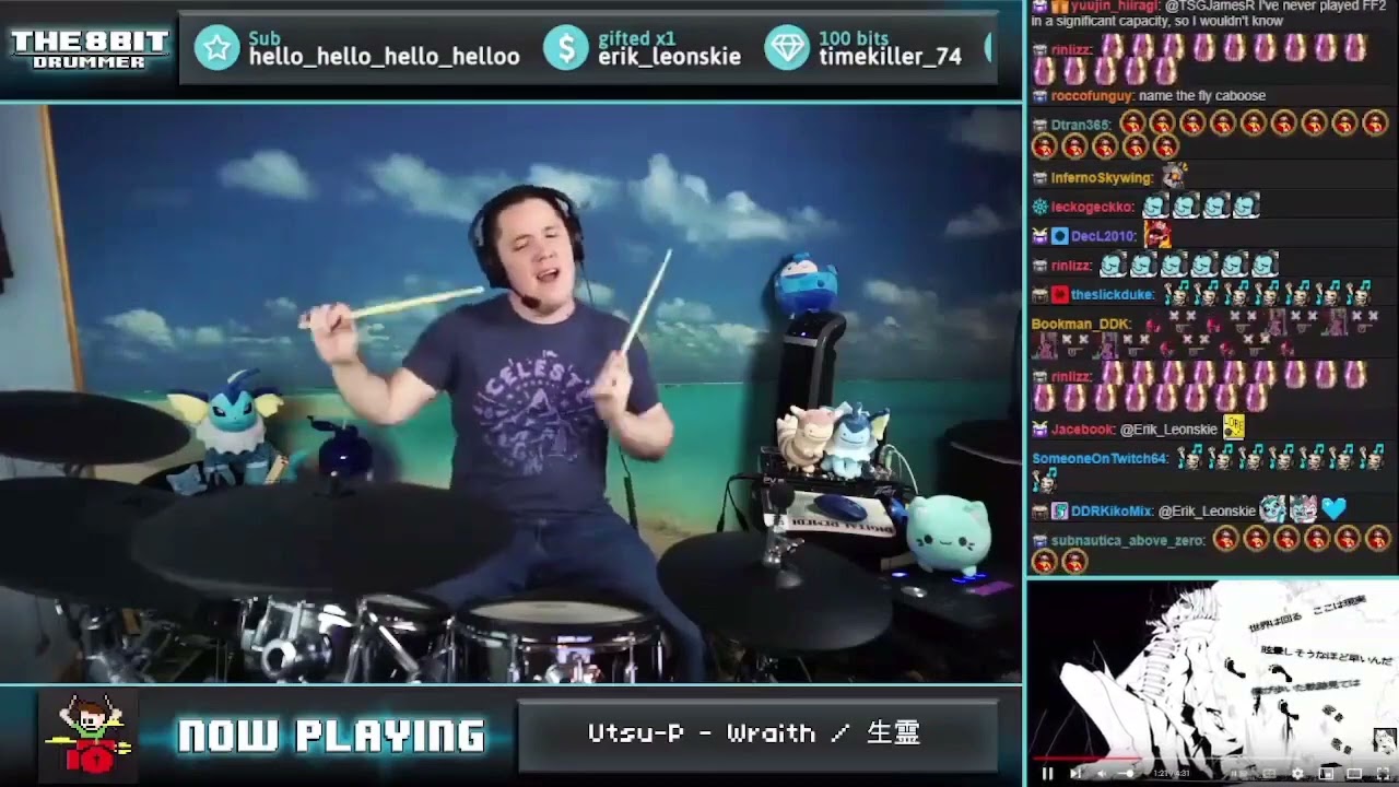 The8BitDrummer plays Wraith by Utsu-P feat. Kagamine Rin