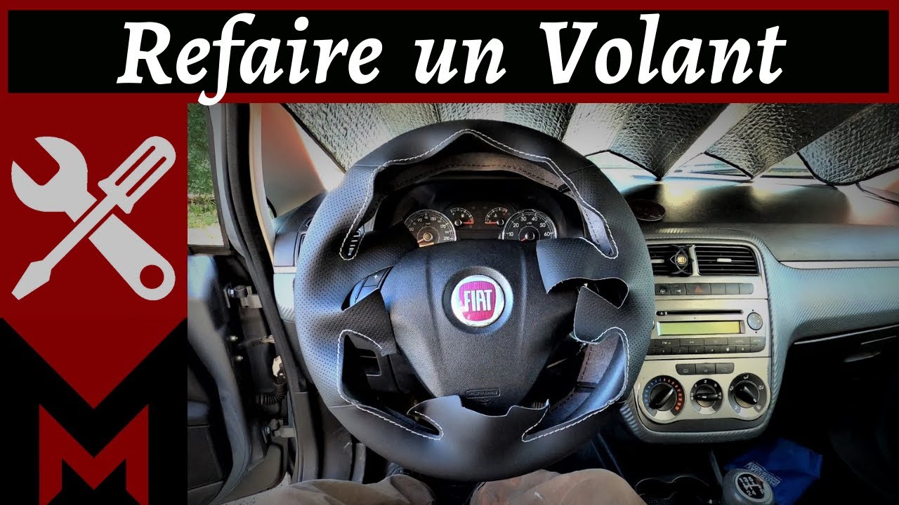 Comment Refaire un Volant de Voiture 👨🏻‍🔧 Pose Couvre Volant 🚘 FIAT Grande Punto 🔧  Meca Maniaque 🔧