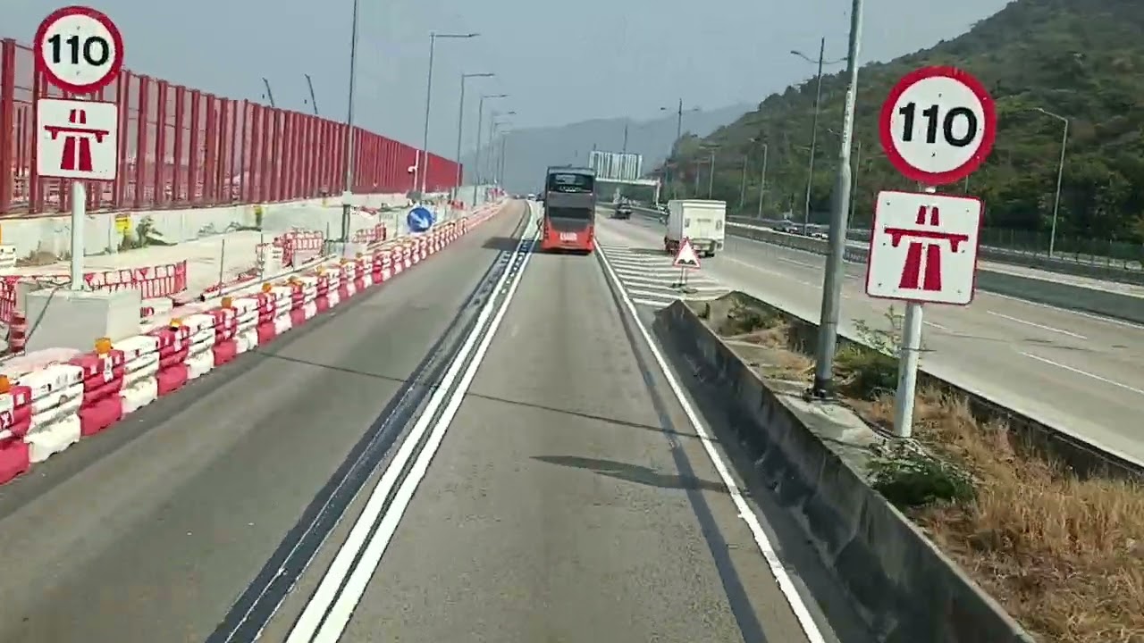 [Encounter post-fire disaster scenarios in WFC] LWB A47X bus ride from Airport (GTC) to Tai Wo MTR
