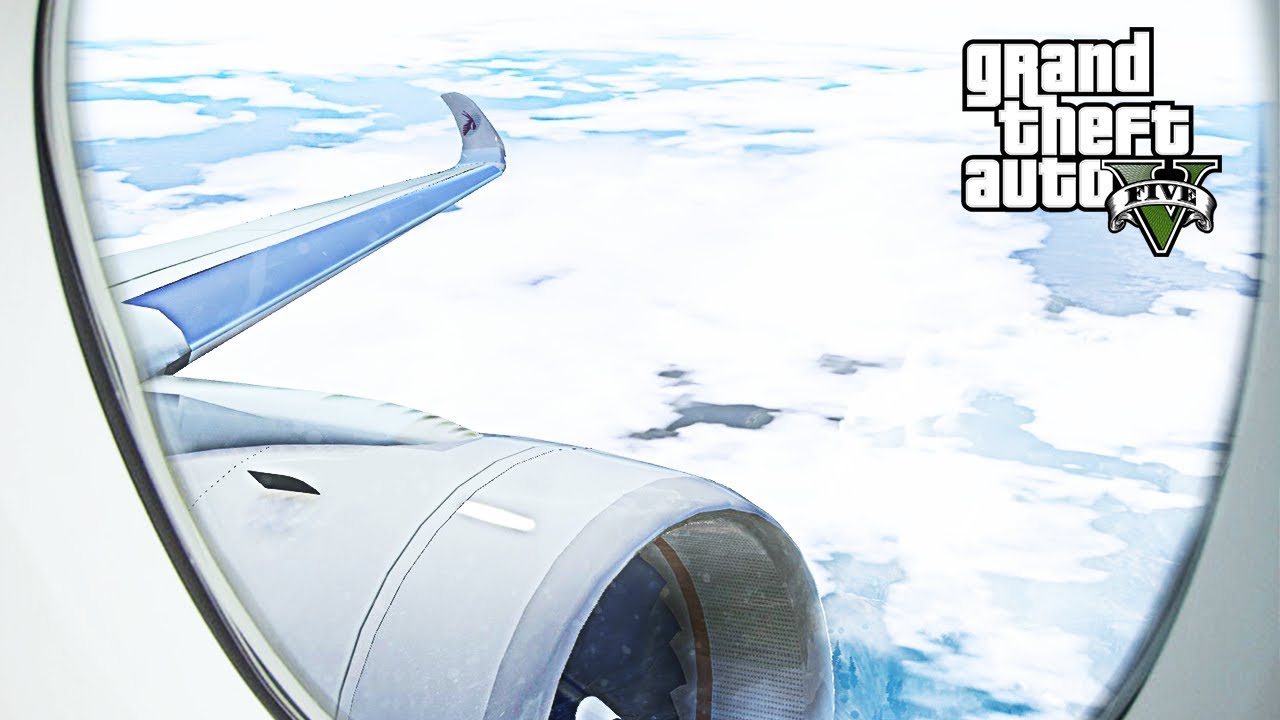 GTA 5 - Airbus A350-900XWB LSIA to Fort Zancudo Int'l. (Full Flight)