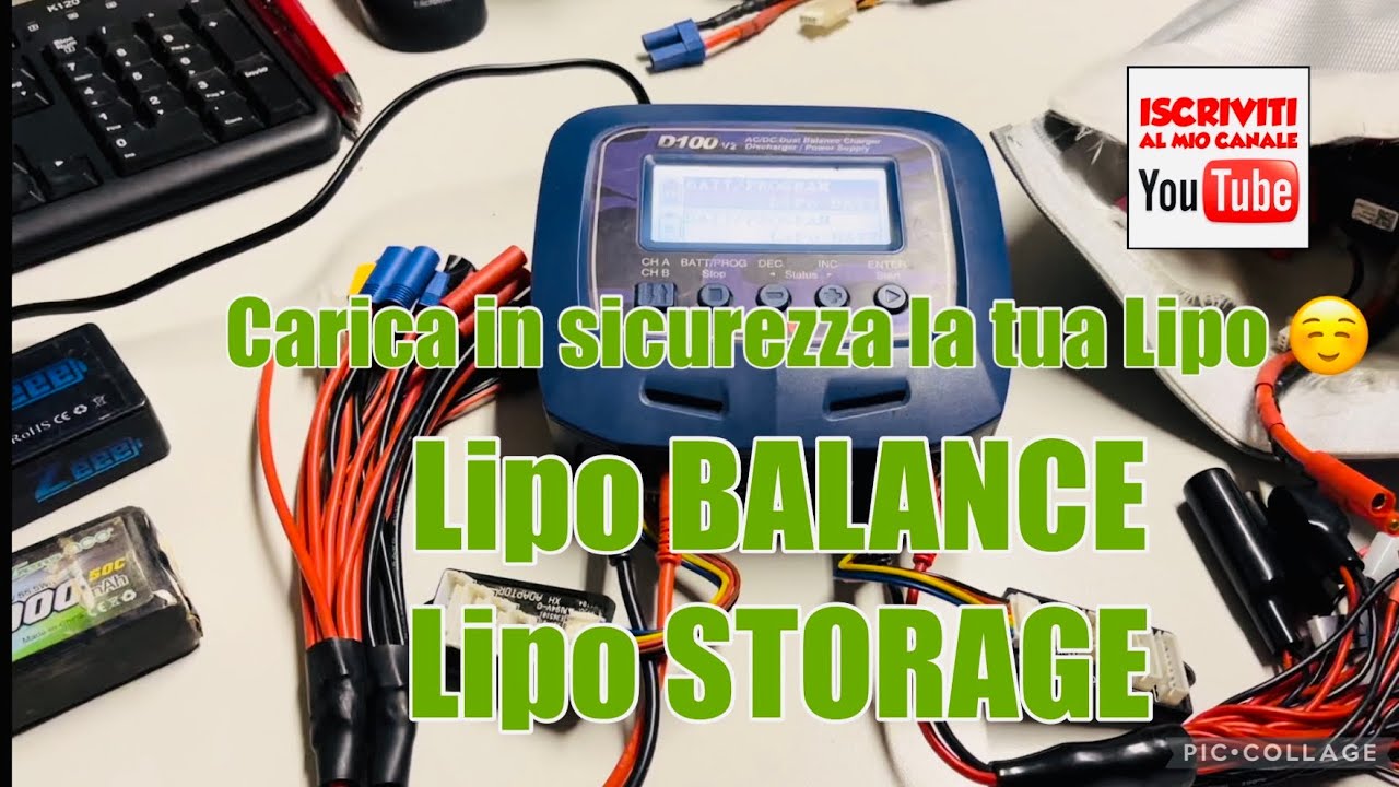 Batteria Lipo Balance e Storage  ➖ Carica in sicurezza la tua batteria Lipo 2S e 3S Tutorial