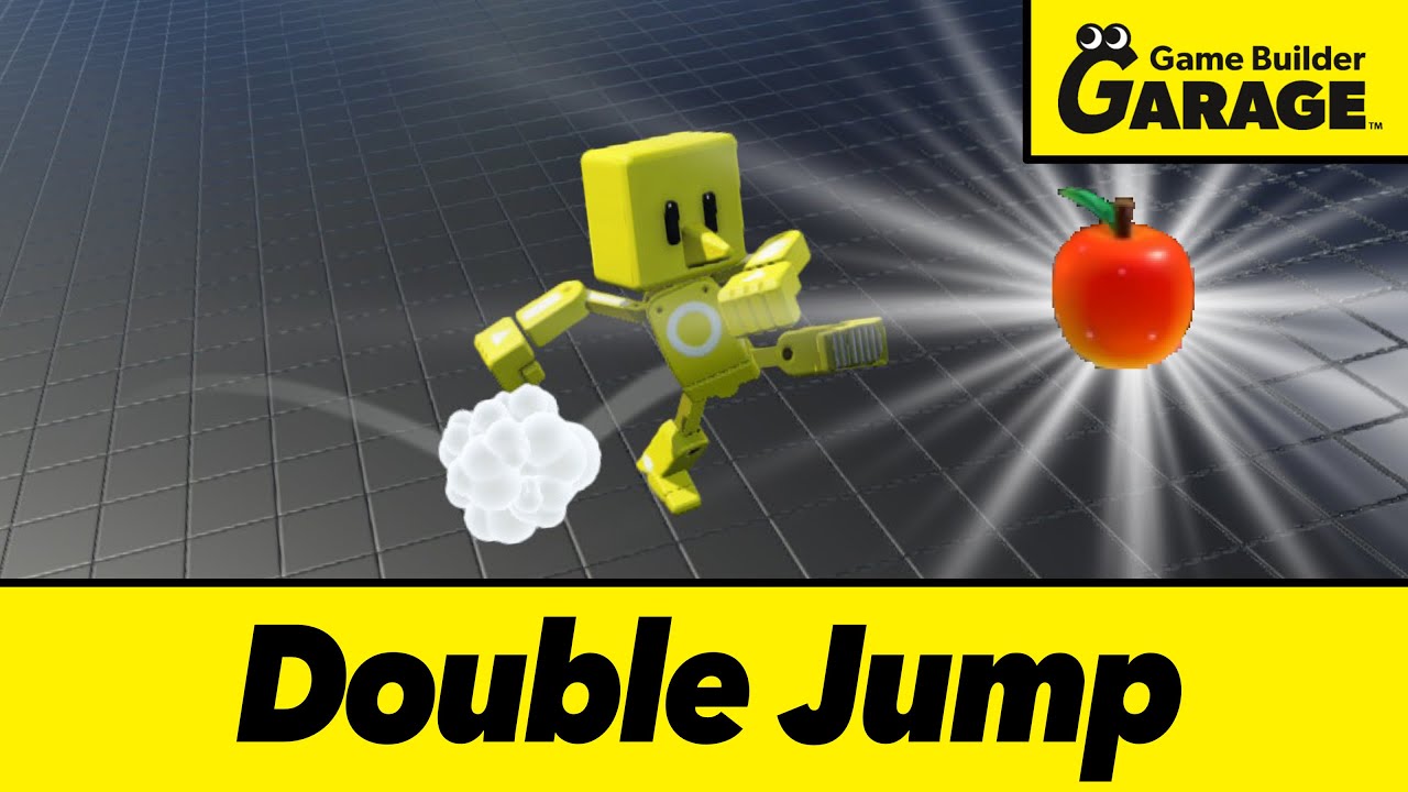 Let's Add a Double Jump to Game Builder Garage so this Guy Can Reach his Apple (Tutorial)