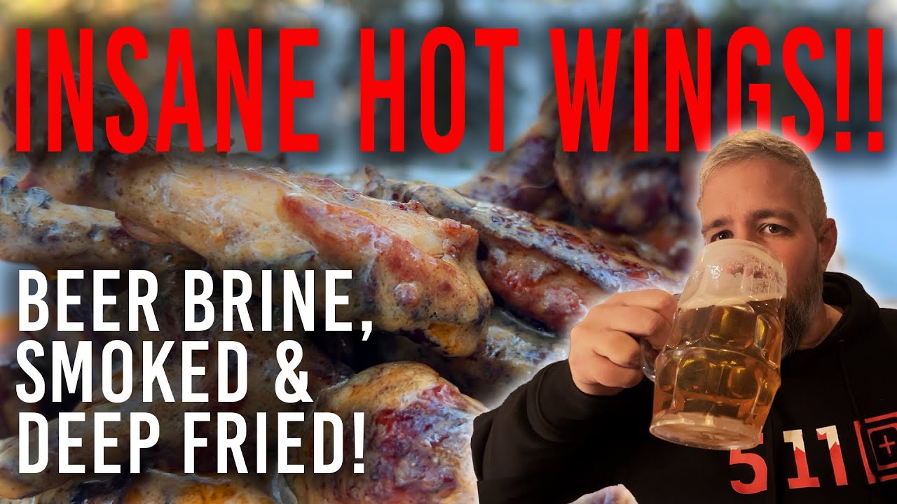 Bradley Smoker - HOT WINGS Recipe! BRINED, SMOKED & FRIED