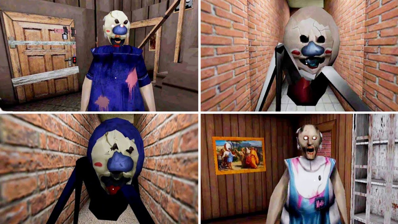 Granny 1.8.2 In All Ice Scream Games Atmosphere - Granny In Ice Scream 1 - 8 Mod