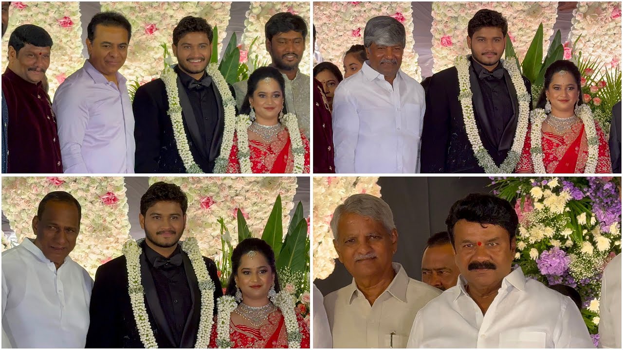 Talasani Skylab Son Reception | Talasani Srinivas Yadav Brother Talasani Skylab Son marriage video