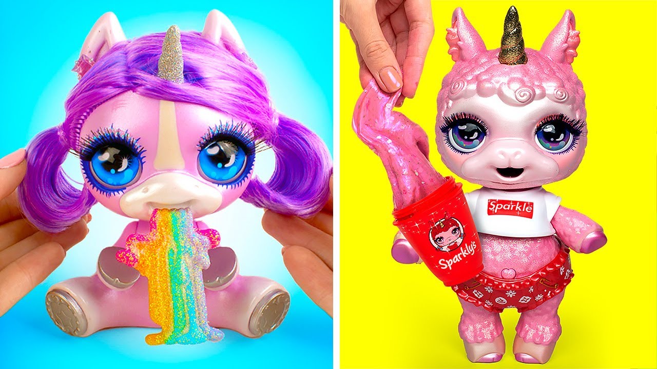 Cute Unicorn Dolls With Slime!