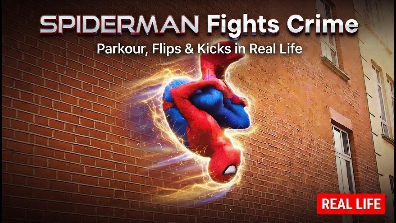 SPIDERMAN Fights Crime | Parkour, Flips & Kicks in Real Life