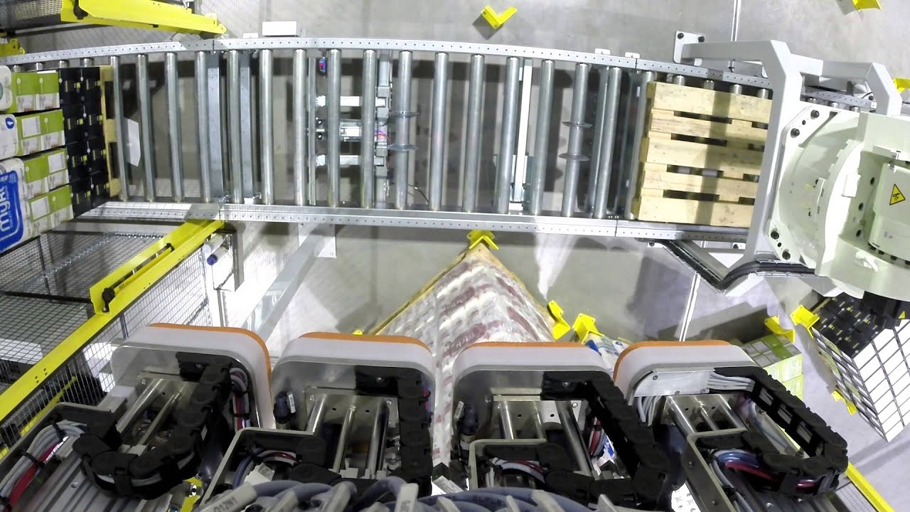 Pallet magazine/ pallet dispenser PALOMAT Inline at Dugnaden in Norway