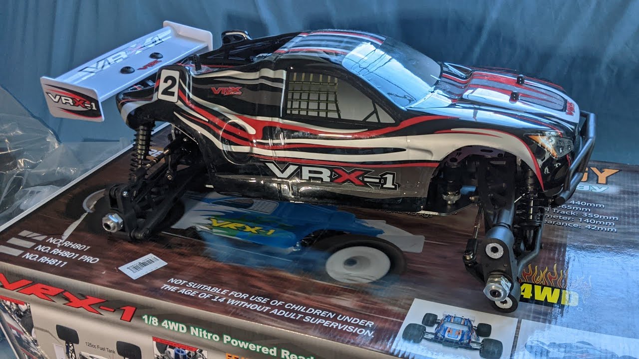 VRX Racing RH801 Nitro RC 1/8 Truggy Unboxing - Force .28 Engine!