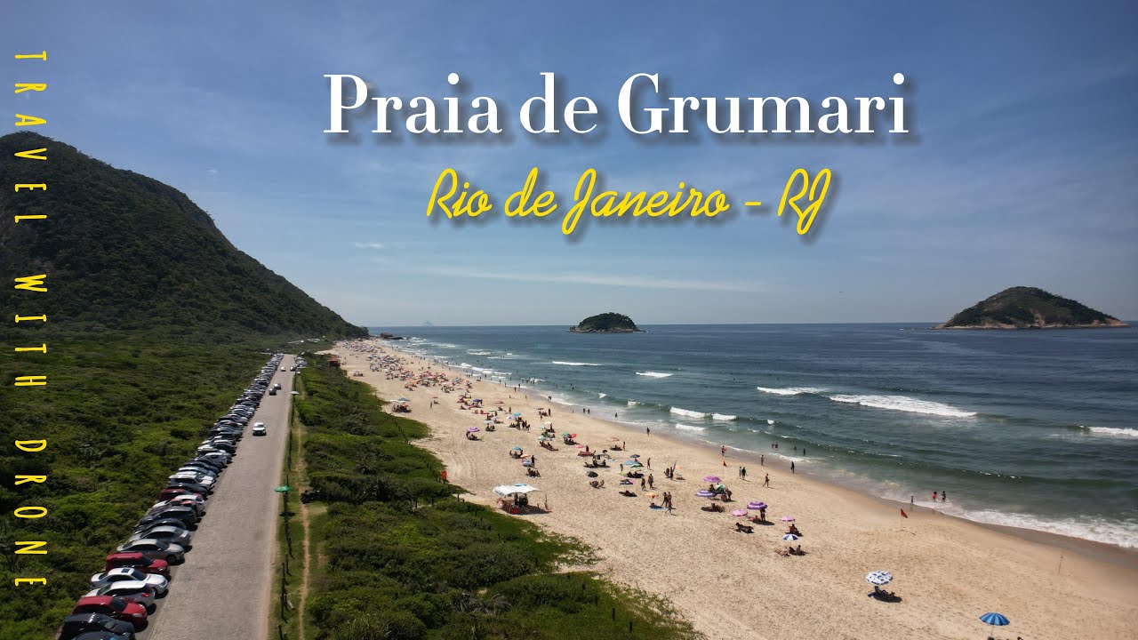 Conheça a Praia de Grumari - RJ, vista por cima.