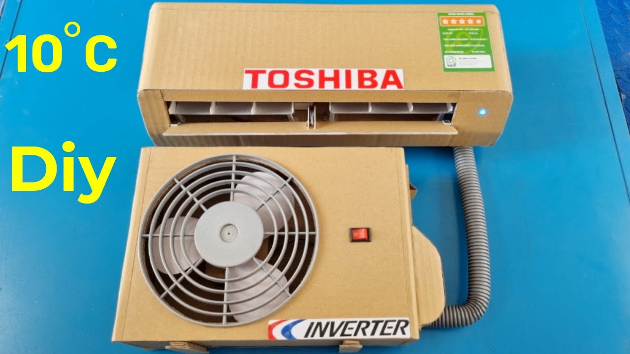 DIY Cardboard Air Conditioner with Ice – Works Like Toshiba and Cools Amazingly