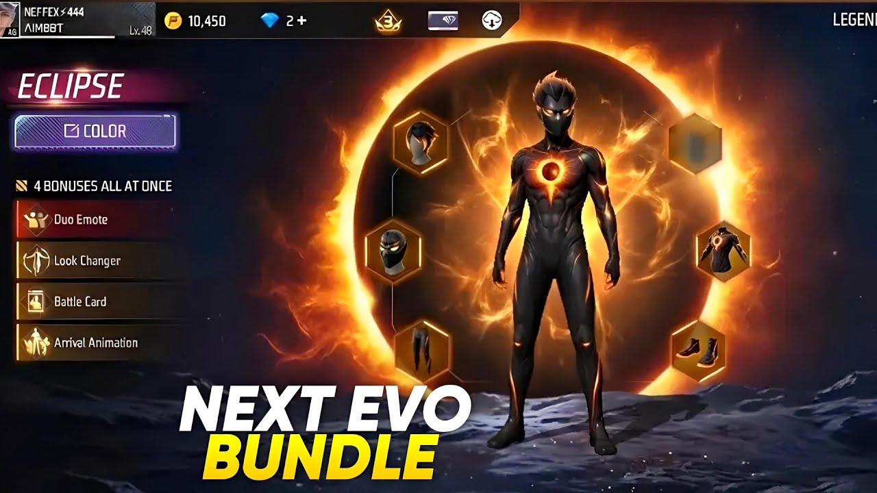 OB53 Update New Evo Bundle l Free Fire New Event l Ff New Event l Legendary Eclipse Bundle Free Fire