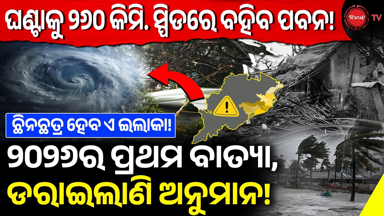 ଘଣ୍ଟାକୁ ୨୬୦ କିମି ସ୍ପିଡରେ ବହିବ ପବନ! ୨୦୨୬ର ପ୍ରଥମ ବାତ୍ୟା, ଡରାଇଲାଣି ଅନୁମାନ! Cyclone Alart | Dinanka TV |
