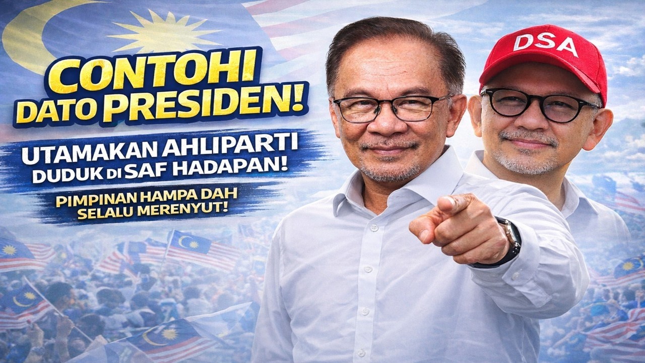 Contohi Dato Presiden, utamakan Ahli Parti duduk di saf hadapan , pimpinan hampa dah selalu merenyut