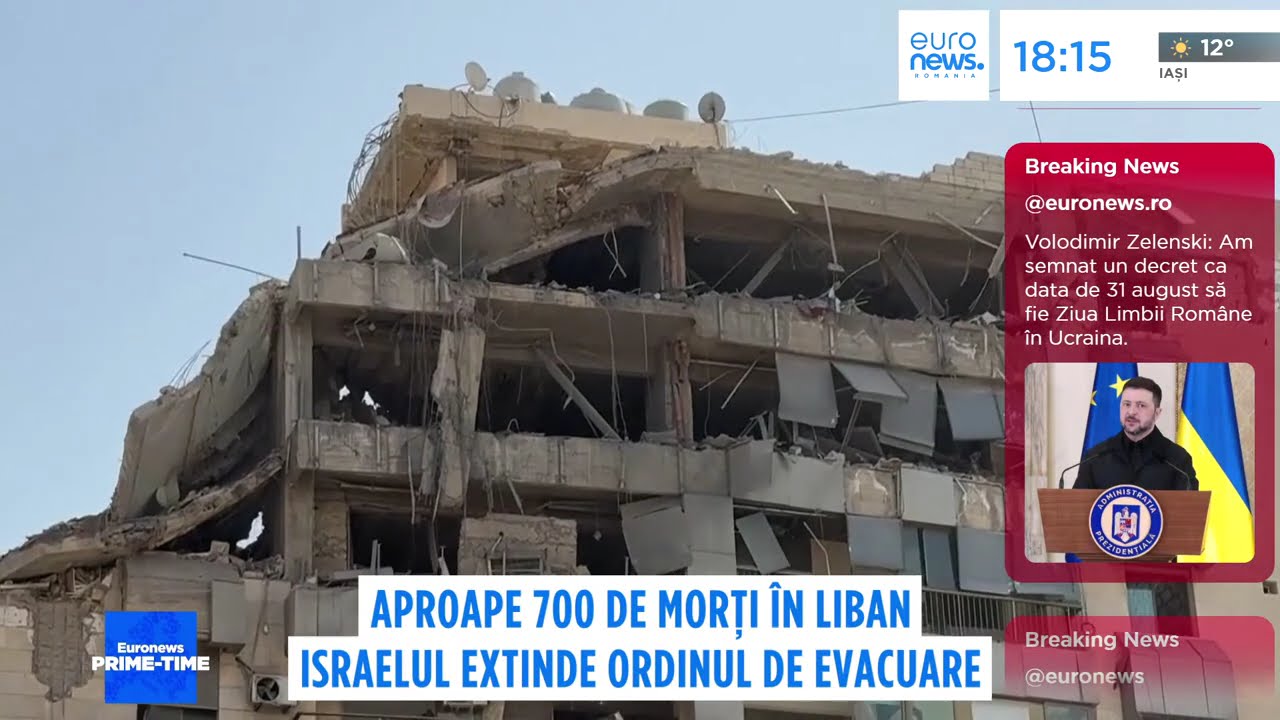Aproape 700 de morți în Liban. Israelul extinde ordinul de evacuare