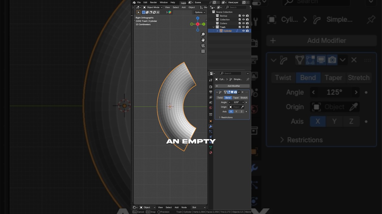 The simple deform modifier is really powerful! 😎 #blender3d