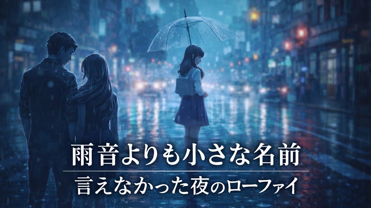 雨音よりも小さな名前｜切ない日本語バラード｜夜の雨と未完成の「好き」#歌詞動画 #恋愛 #歌ってみた #恋愛 #睡眠用bgm 