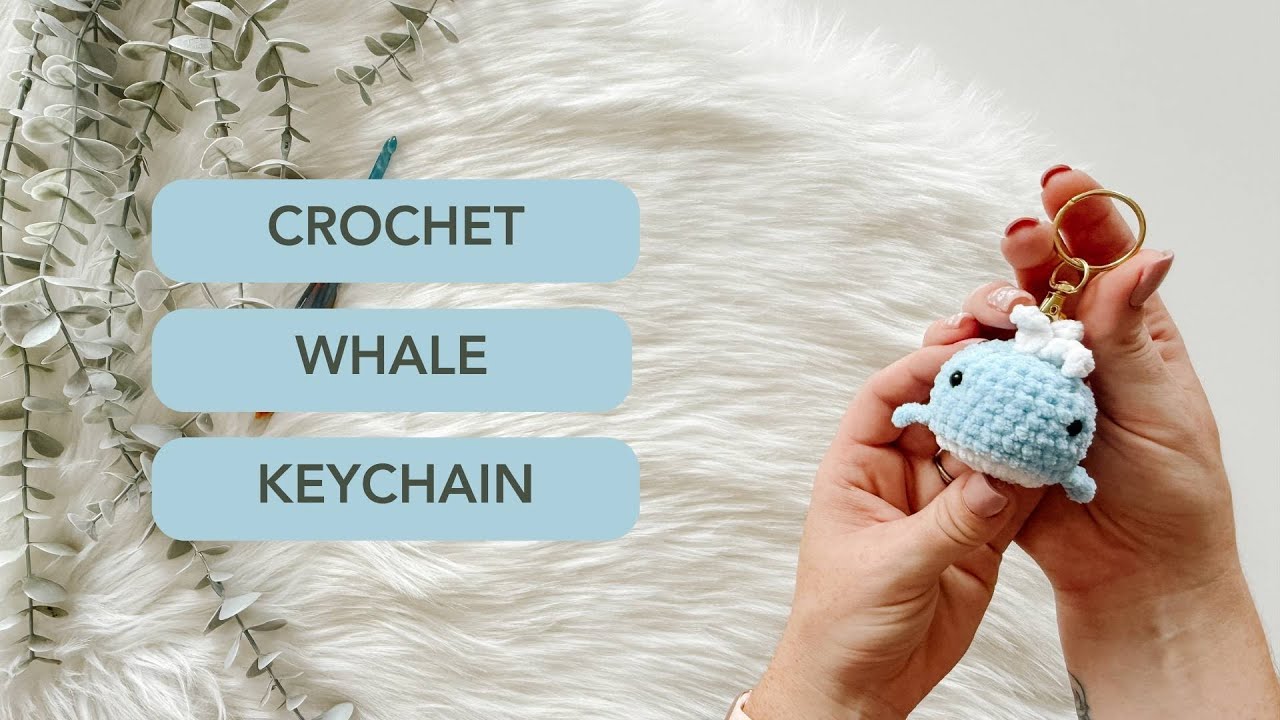NO SEW Crochet Whale Keychain Tutorial ✨l FREE Crochet Pattern