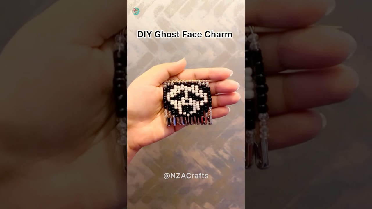 DIY Ghost Face Charm (699) ASMR Tutorial #diy #gift #viral #short #asmr #usashorts
