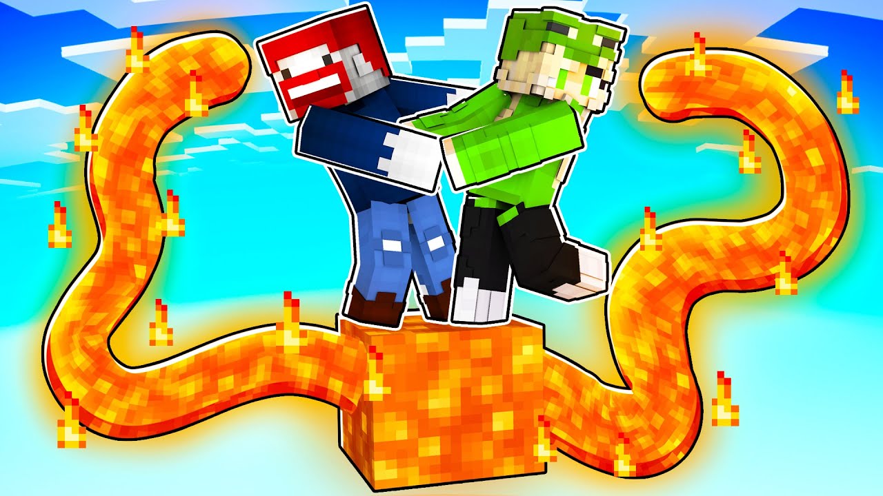 ich bin GEFANGEN auf einem LAVA ONE BLOCK