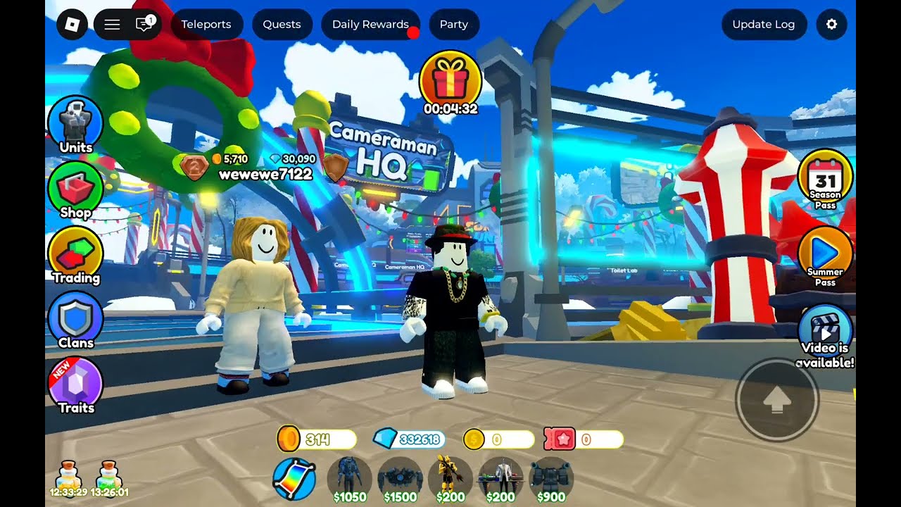 Roblox Toilet tower defense 1v1 mode (me vs  my mom. The winner gets 10000 gems)