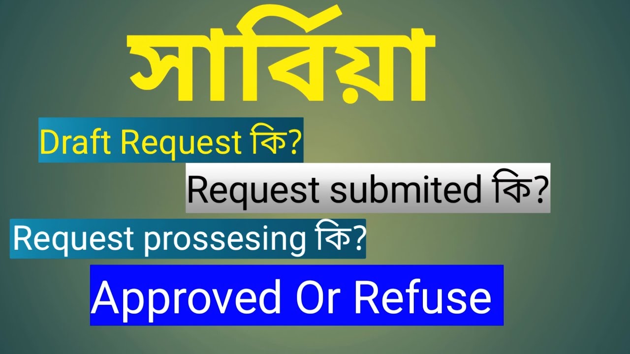 সার্বিয়া অনলাইন করার পর|| ড্রাফট কি ||রিকুয়েস্ট সাবমিটেড কি||এপ্রুভাল অথবা রিফিউজ কি||