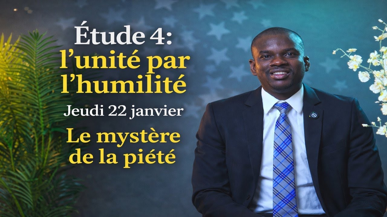 Étude 4: l’unité par l’humilité Jeudi 22 janvier Le mystère de la piété